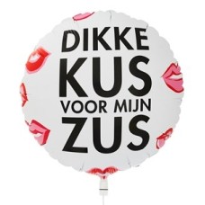 Balloon Big Kiss For My Sister White