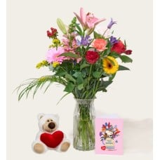 Bouquet of Flowers Amalia with Bear Heart