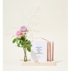 Commemorative Board Candles and Flowers