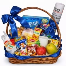 Breakfast Basket with Newspaper