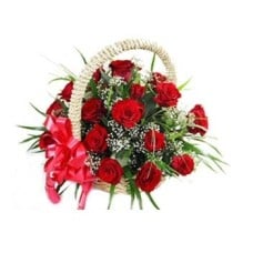 Basket of 24 Roses - You choose the color