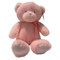 Teddybear Pink White Tie