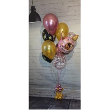 Crazy donut dog balloon bouquet