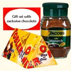 Gift set cofee Jacobs Monarch + assorted chocolate Toblerone