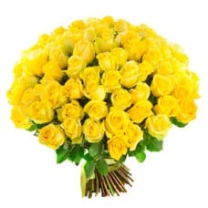 Bouquet of 101 yellow roses