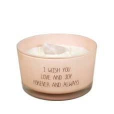 My Flame Lifestyle | Candle | Love and Joy incl. Rose Quartz stone
