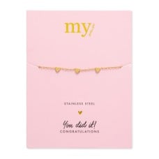 My Jewelery | bracelet 3 hearts | golden