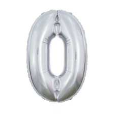 Balloon | XL | Number 0 | Silver