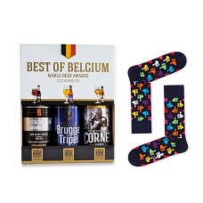 Best of Belgium beer package 3x 33cl | Happy socks 41-46