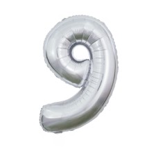 Balloon | XL | Number 9 | Silver