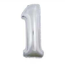 Balloon | XL | Number 1 | Silver