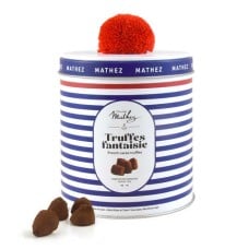 Chocolate Truffles with Salted Toffee in Navy Tin Box