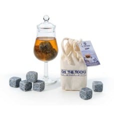 Tasting Glass & Blue Granite Whisky Ice Cubes from Brittany