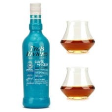 Trois rivires cuve de l'ocan 42% and its 2 glasses