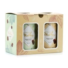 Pastel gift box of plain and salted butter caramel truffles