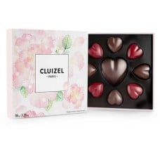Precious Flowers Box - 9 Cluizel chocolate hearts