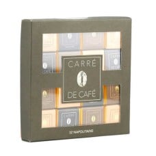 Neapolitan box of coffee squares