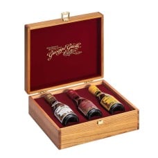 Wooden Gift Box Trio of Balsamic Vinegar of Modena - 2, 3 and 4 Gold Medals