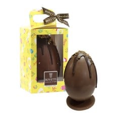 Gourmet egg made with dark and milk chocolate and Piedmont hazelnut pieces