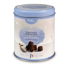Chocolate Truffles with Guerande Salt - Metal Box