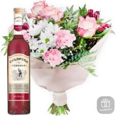 Pastel Bouquet with vodka