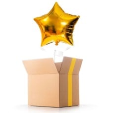 Golden Star - a balloon with helium