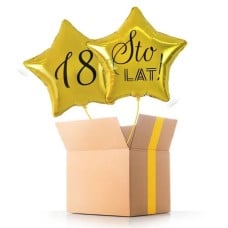 18 - Happy Birthday! - golden helium balloon set