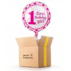 Girl's first birthday - helium balloon