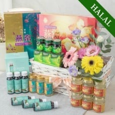 Flourishing Health Basket with Flower
