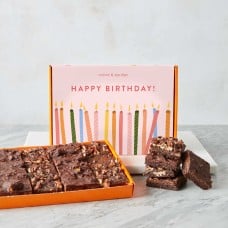 Happy Birthday Vegan Wheat-Free Mini Brownie Box (12 Pieces)