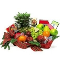 Fruits and candies basket