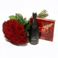 Roses, chocolates and wine