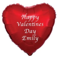 Personalised Metallic Red Heart Balloon (3 Balloons Gift Boxed)