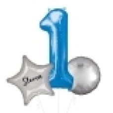 Blue Two Digit Number Balloons 10-99