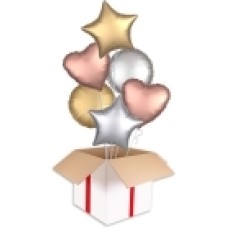 Ice Blue Mix Satin Party Bouquets (2x Bunch of 6 Balloons (12 Balloons))