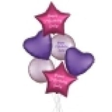 Personalised Boutique Metallic Double Balloons (3 Balloons Gift Boxed)