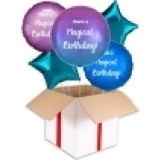 Personalised Blue Swirl Orbz Balloon (3 Balloons Gift Boxed)