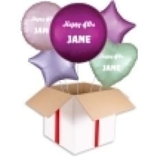 Personalised Red and Blue Orbz Balloon (3 Balloons Gift Boxed)