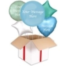 Personalised Gold and Pink Orbz Balloon (3 Balloons Gift Boxed)