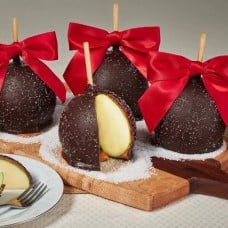 Dark Chocolate Sea Salt Caramel Apples - 4 Pack