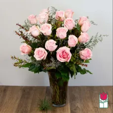 Beretania's 1.5 Dozen Extra Long Stem Pink Rose Bouquet (Pink Hue May Vary)