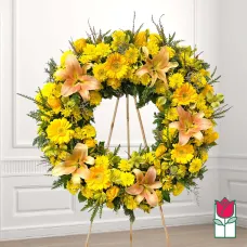 Beretania's Friendship Ring Wreath [Yellow Lily - Seasonal]