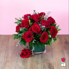 Beretania's Luxe Compact Red Rose Masterpiece (30% Larger Flowers)