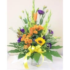 Tall Glass Vase Arrangement (Small)