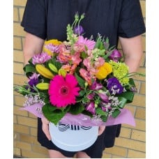 Cherrywood Signature Hat Box - Garden Blooms
