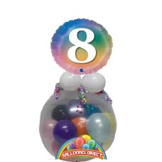 Happy 8th Birthday Fun Stuffed Bubble