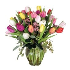 Garden Vase of Tulips