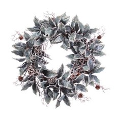 Glitter Silver Magnolia Wreath