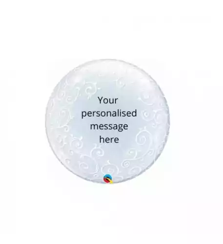 Personalised Filigree Bubble Balloon 60cm