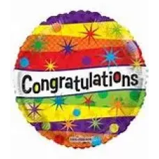 Congratulations Starburst Foil Balloon